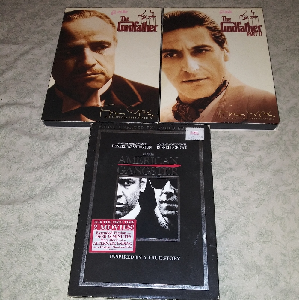 The god father part 1 &2 and amierican gangster